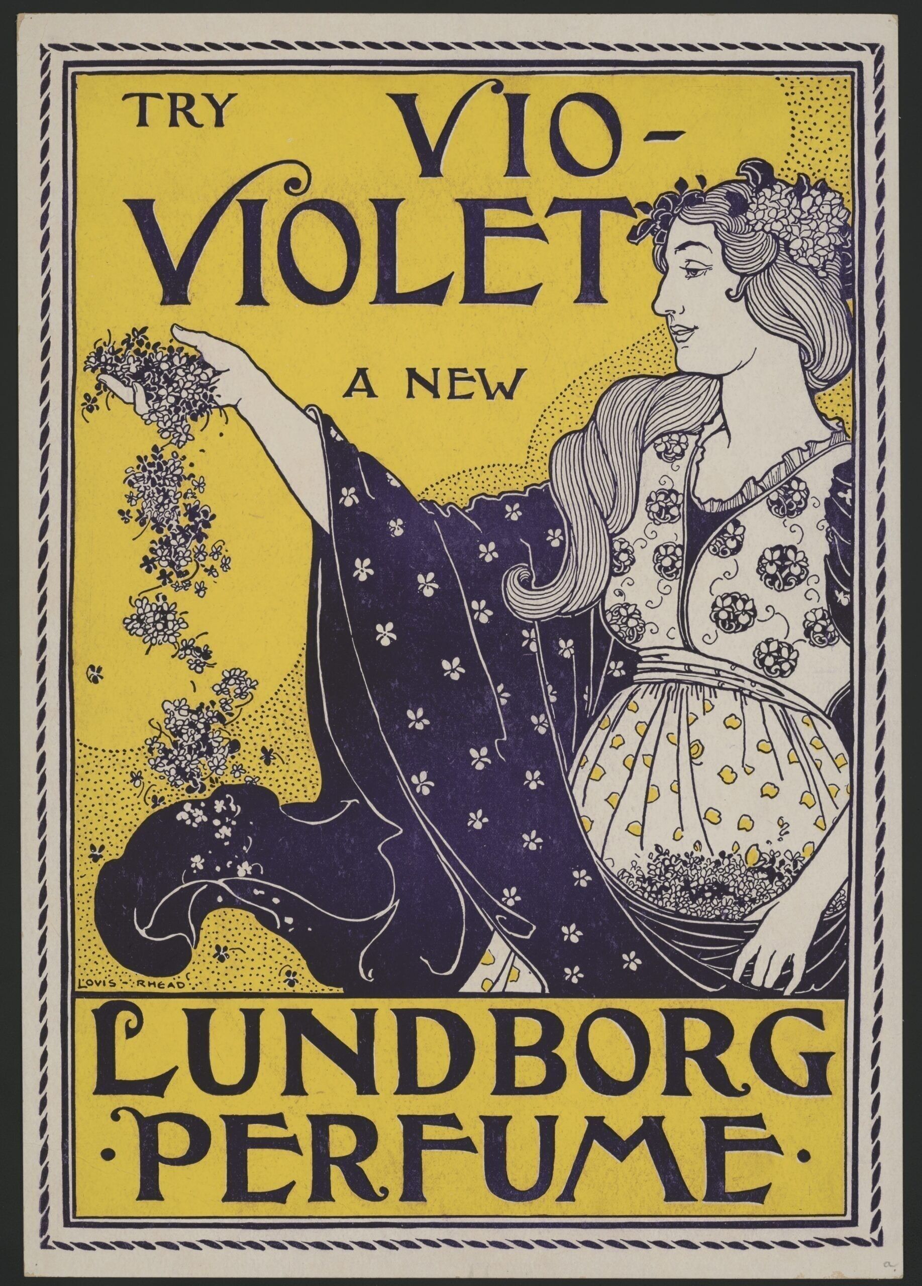 Affiche Publicité Violette - Vintage