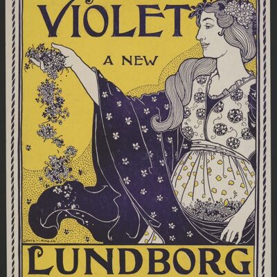 Cartel publicitario violeta - Vintage