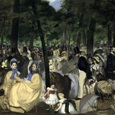 Póster Manet - Música en el jardín de las Tullerías