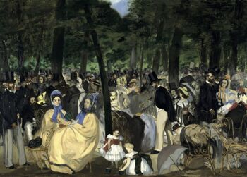 Affiche Manet - Musique au Jardin des Tuileries