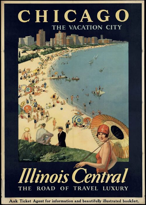 Poster Chicago Travel - The Vacation City