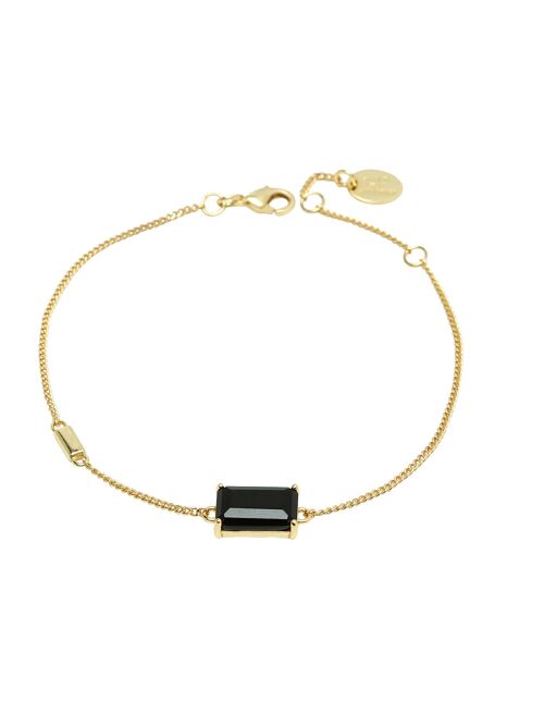 Jet Set bracelet | Dark mystery gold