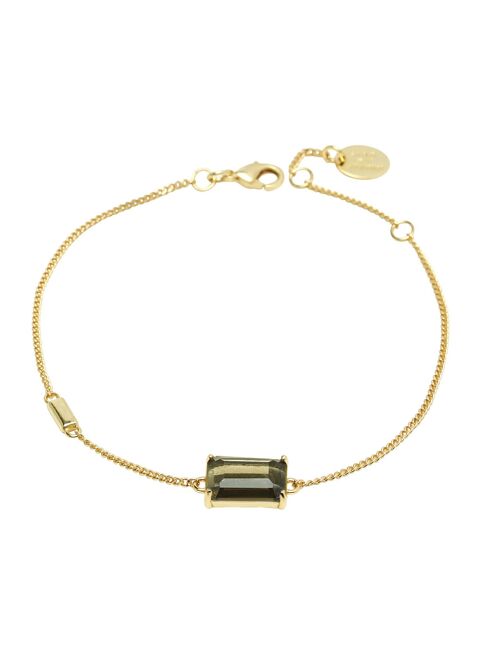 Jet Set armband | Brun | Guld