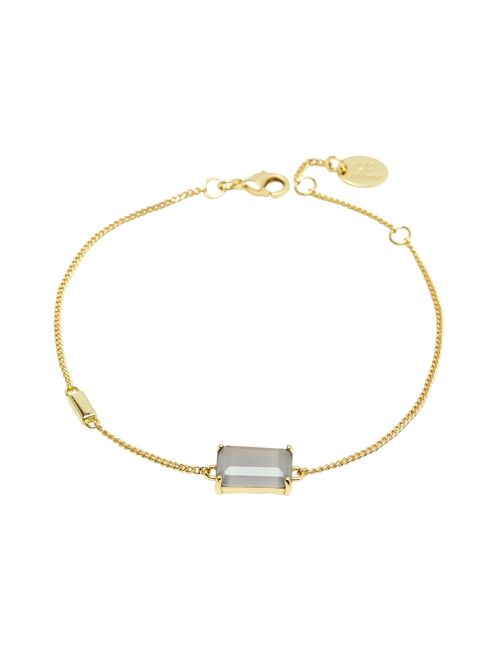 Jet Set armband | Grå | Guld