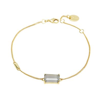 Jet Set armband | Grå | Guld