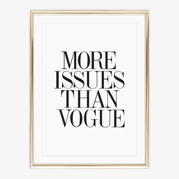 Affiche 'Plus de numéros que Vogue' - A3 2