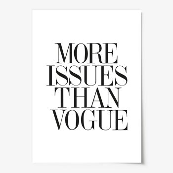 Affiche 'Plus de numéros que Vogue' - A3 3