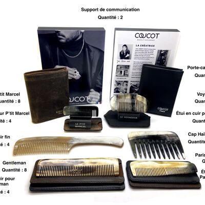 Coucot best-selling selection "Classic and Leather combs pack"