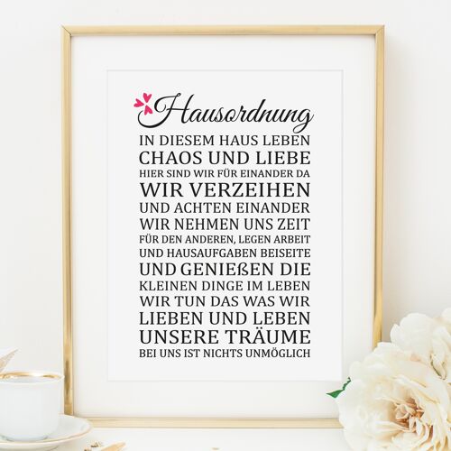 Poster 'Hausordnung' - DIN A3