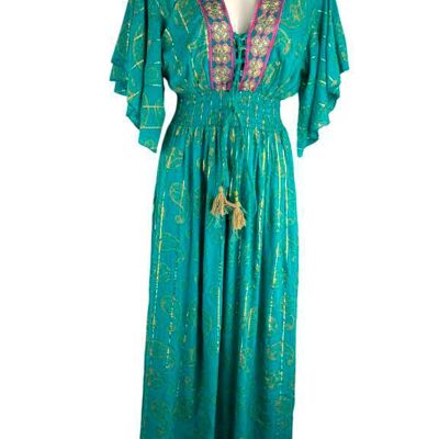 Robe longue bohème faite main pour femme, de grande qualité, B2B