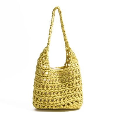 Grand sac fourre-tout en crochet printemps-été