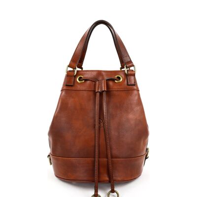 Bolso tipo cubo de piel para mujer - Light In August