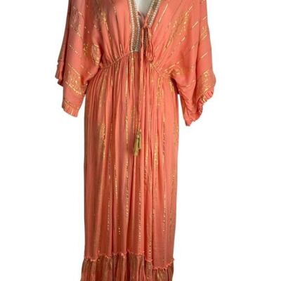 Long Handmade Women's Dress with Beautiful Finishes