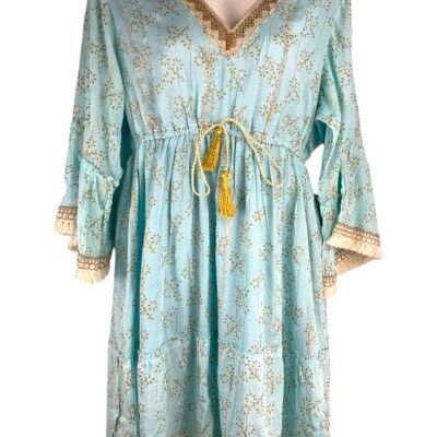 Robe bohème chic à manches longues faite main