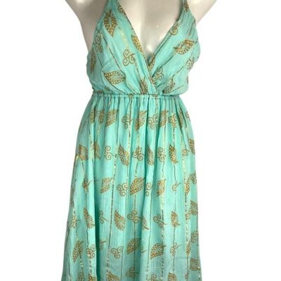 Vestido Artesanal con Espalda Descubierta y Tirantes