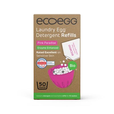 Ecoegg BIO Pink Paradise Waschmittel-Nachfüllpackungen - 50 Wäschen