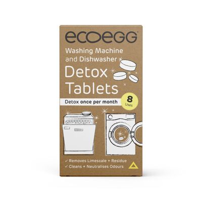 Compresse Detox per la Pulizia, Confezione da 8 - Lavatrice e Lavastoviglie