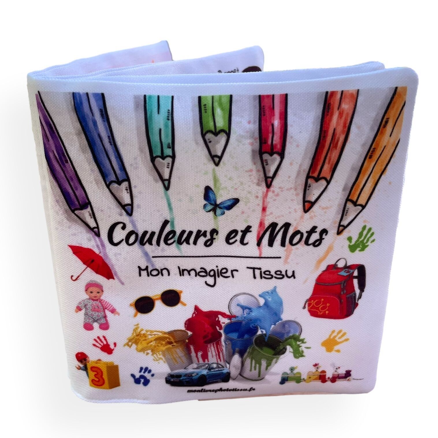 Book of educational images in tissue for babies - Couleurs et Mots - mini format