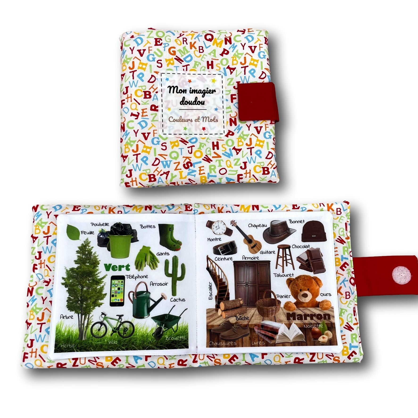 Book of educational images in tissue for babies - Couleurs et Mots