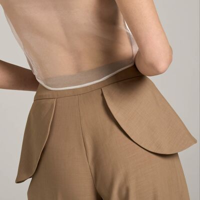 Pantalone a Gamba Dritta con Alette