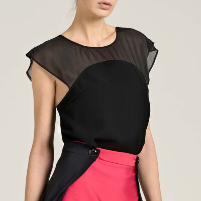 Haut arrondi avec mousseline