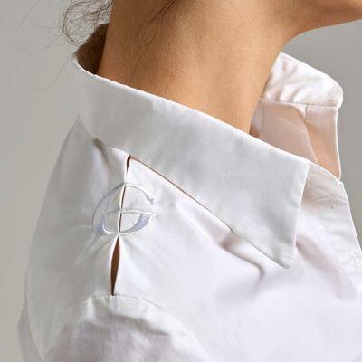 Camicia con loghi ricamati