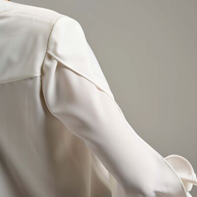 Camicia in Crêpe con Maniche a Veli