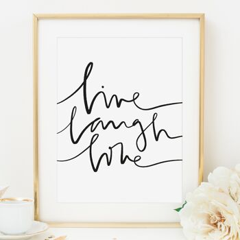Affiche 'Live Laugh Love' - A3 1