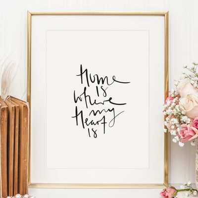 Poster "Casa è dove è il mio cuore" - DIN A3