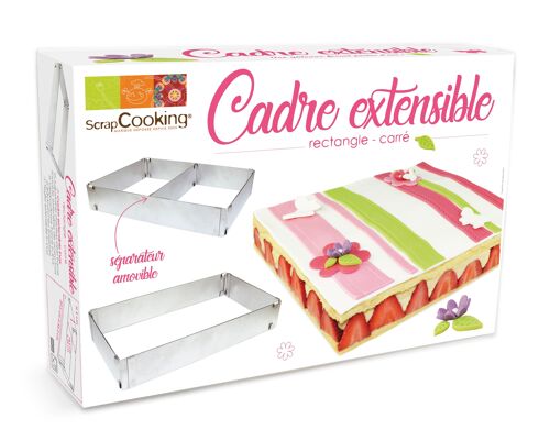 Cadre extensible rectangle 27/52 cm inox