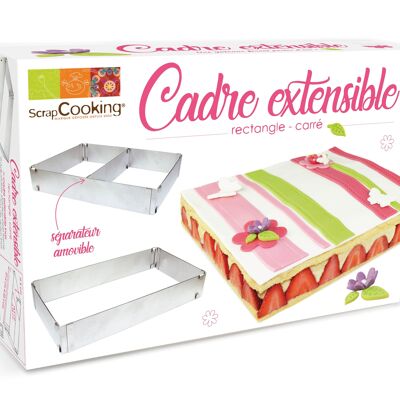 Cadre extensible rectangle 27/52 cm inox