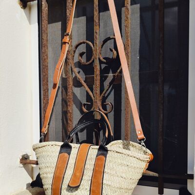 BOLSO PALMA SOLAPA IMÁN DOBLE ASA BICOLOR