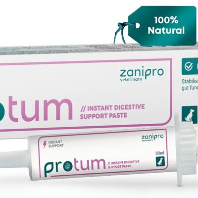 Pâte probiotique Zanipro Protum pour chiens - Formule prébiotique avancée pour un soutien digestif de 30 ml - Saveur savoureuse pour la santé intestinale canine - Favorise la digestion, la guérison de la diarrhée et le bien-être
