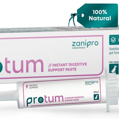 Pasta probiotica Zanipro Protum per cani - Formula prebiotica avanzata da 30 ml per il supporto digestivo - Gustoso sapore di zucca per la salute intestinale canina - Favorisce la digestione, il recupero dalla diarrea e il benessere