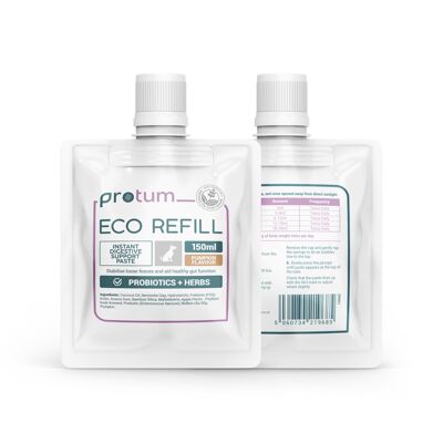 Pasta probiotica Zanipro Protum per cani - Ricarica bustina da 150 ml. Formula prebiotica avanzata per il supporto digestivo - Gustoso sapore di zucca per la salute intestinale canina, favorisce la digestione, il recupero dalla diarrea e il benessere.