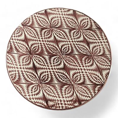 Assiette à dessert en céramique – Tresco, mosaïque rouille – 21 cm