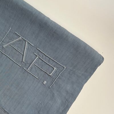 Lenzuolo antico in filo di lino - monogramma AP - 200x250cm - Horizon