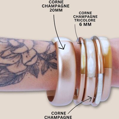 Bracciale corno di champagne da 20 mm 02