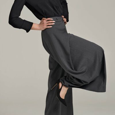 Pantalone con Drappeggio Incrociato