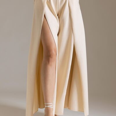 Pantalone Palazzo Overlapping con Shorts