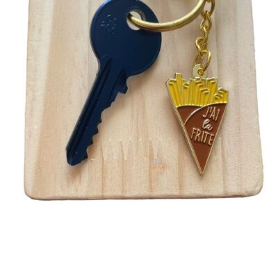 I'm on fries keychain