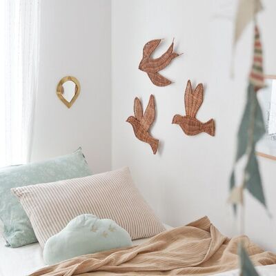Handcrafted Rattan Swallow Wall Decor – Natural & Bohemian Touch