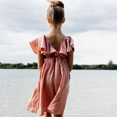 Vestido de muselina con mangas japonesas