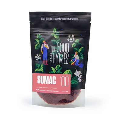 Véritable Sumac Méditerranéen Premium 80g | Épice Naturelle Acidulée | Épice Levantine Antioxydante Sans Sel | Alternative au Citron & Vinaigre | Saveur du Liban