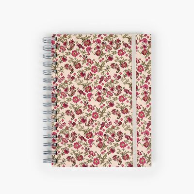 Quaderno Wyro A5 con copertina rigida, carta semplice - Rose floreali