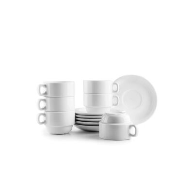 Coffret de 6 tasses 170 ml + 15 soucoupes Castilla - IBILI