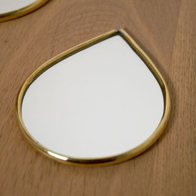 Mini specchio in ottone dorato - Diverse forme