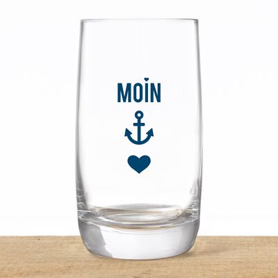 Bicchiere di cristallo, bicchiere da long drink "Moin-Anker-Heart" prodotto nell'UE