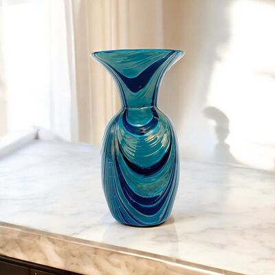 Jarrón de cristal de Murano soplado y trabajado a mano, línea "I Colori di Murano" h. cms. 18.5 - Fabricado en Murano. Código 34
