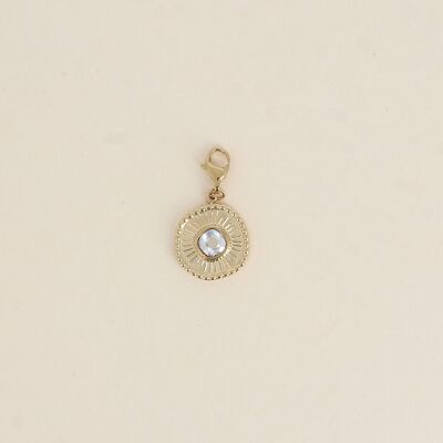 Ciondolo Melissane - rotondo testurizzato e decorato con cristalli Swarovski®